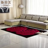昕喜美 3D立体双玫瑰造型客厅沙发地毯卧室茶几地毯床边毯不掉色