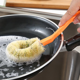 洗士多 麻纤维不粘油长柄洗锅刷 洗碗除油清洁刷子 厨房刷锅
