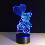 3D立体LED气球小熊灯个性卡通创意台灯卧室床头小夜灯氛围灯