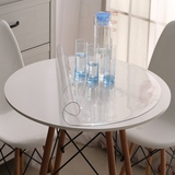 圆桌桌布PVC防水圆形餐桌布防烫软玻璃圆桌垫透明磨砂塑料台布
