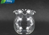 200g圆形透明塑料花瓶 水植物花盆金鱼缸 圆形培器皿水晶球可摆放