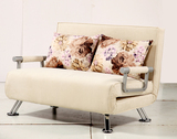 普菲斯 田园风 双人布艺休闲沙发 三折叠多功能舒适沙发床 BJ116