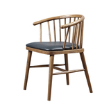 北欧实木餐椅 现代简约创意水曲柳圈椅 咖啡椅 阳台休闲椅 原木色