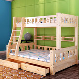 实木徐州儿童床母子床高低床子母床松木双层床床上下铺实木上下床