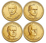 美国总统币2014年29.30.31.32任全套4枚 D版 流通纪念币1美金