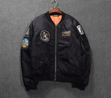 日系复古冬季棉服美国空军飞行MA1夹克男士加厚外套上衣棒球服