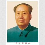毛主席画像镇宅标准真品照片墙纸毛泽东伟人客厅装饰无框大号海报