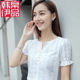白色短袖T恤女2016夏装新款韩版女装显瘦纯色百搭韩范上衣女体恤