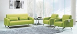 小户型客厅沙发绿色办公室沙发三人位简约时尚办公室沙发茶几组合