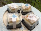 DIY烘焙包装 安妮兔 月饼盒封口贴--蓝花（2款共24枚入）