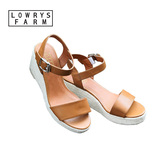LOWRYS FARM日本品牌女鞋 露脚趾坡跟凉鞋高跟鞋商场同款727217