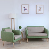 布艺沙发组合日式简约沙发地中海沙发两人沙发住宅家具单人沙发椅