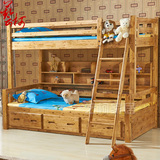 实木双层床柏木高低床上下床子母床儿童床纯天然实木家具厂家直销