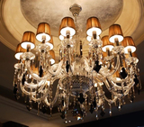 欧式蜡烛水晶吊灯奢华客厅大气灯具现代简约LED餐厅卧室温馨吊灯