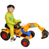 哈喽贝比超大型儿童电动车四轮可坐人骑乘耐摔玩具汽车挖掘挖土机