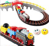 包邮立昕托马斯小型双层火车汽车轨道电动赛车玩具8字型大桥轨道