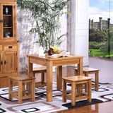GS北欧白橡木实木小方桌休闲桌小茶桌小户型迷你休闲餐桌椅家具