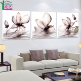 客厅装饰画透明花现代简约沙发背景墙壁画卧室挂画花卉墙画无框画