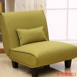 zz日式小户型单人布艺实木沙发椅折叠椅创意简约休闲懒人沙发椅子