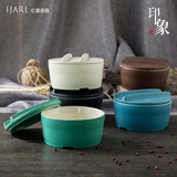 创意餐具日韩式陶瓷器大汤面碗方便面碗泡面碗带盖学生碗干果盒