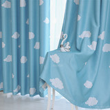现代简约儿童房窗帘男孩女孩卧室平面窗遮光窗帘布料批发特价成品