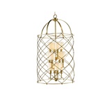 新中式鸟笼12头黄铜全铜吊灯 现代欧式美式乡村别墅客厅餐厅灯