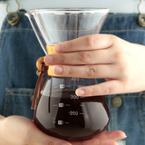 hero 手冲咖啡壶 玻璃分享壶 不锈钢滤杯滴漏式 单品咖啡器具套装