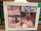 香港迪士尼正品代购 米妮老鼠 幼儿连身衣礼盒套装4件套