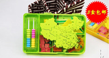 小学生多功能地图数学学具盒儿童幼儿早教教具儿童益智玩具K8222