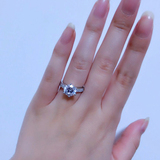 星光1二3克拉仿真钻戒六爪钻石纯银结婚情侣对戒指女珠宝首饰正品