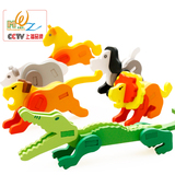 儿童木质3D动物立体拼图拼板模型拼插早教益智积木玩具1-3-5-7岁