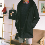 模范生韩国东大门黑色中长款工装棉衣超好质量男装冬季保暖外套潮