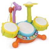芙蓉天使儿童仿真益智玩具乐器电子鼓敲打动感爵士鼓架子鼓麦克风