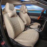 丰田威驰全包围亚麻布座套卡罗拉专用夏季麻坐垫套雷凌透气座椅垫