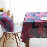 包邮东南亚民族日式和风全棉布艺餐桌布 麻棉长方形桌布 茶几台布