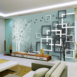 3d立体大型壁纸整体环保无缝壁画时尚简约抽象树客厅电视背景墙纸