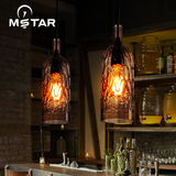 现代简约创意个性吧台吊灯酒吧咖啡厅餐厅玻璃吊灯酒瓶艺术小吊灯