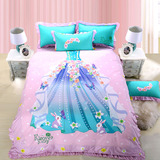 儿童床上用品女孩公主韩式卡通纯棉全棉三四件套1.2米1.5m床单人