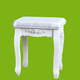 欧式实木矮凳换鞋凳田园白色沙发凳时尚现代简约茶几化妆凳子包邮
