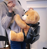 2015秋冬新款女士 毛绒玩具背包熊超萌可爱小熊双肩包趴趴熊背包