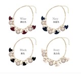 韩国进口饰品代购新款时尚流行韩式流苏大珍珠吊坠项链锁骨链