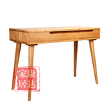 日式梳妆台全实木卧室梳妆桌椅化妆台北欧白橡木美式两用抽屉书桌