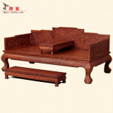 非洲花梨木罗汉床 红木炕床 榫卯实木榻 红木沙发床明清仿古家具