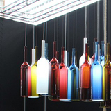 个性创意LED吊灯饰具彩色酒瓶酒吧台吊灯饰玻璃吊灯