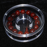 亚克力佛珠手串圆形盒子高档强磁透明玻璃展示紫檀沉香密封存放盒