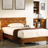 胡桃木特价实木床1.2米儿童床 单人床中式实木床包邮简约时尚B18
