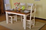 欧式复古实木餐桌 白橡木饭桌 实木餐桌椅组合 厂家直销 一件代发