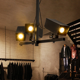 可路服装店LED射灯明装走廊灯创意复古美式咖啡厅个性铁艺吸顶灯