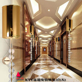 格兰堡酒店大厅水晶壁灯KTV走道别墅客厅金色欧式高档大壁灯长灯