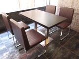 现代简约风格超重不锈钢餐桌 厂家直销特价咖啡厅桌子快餐厅桌椅